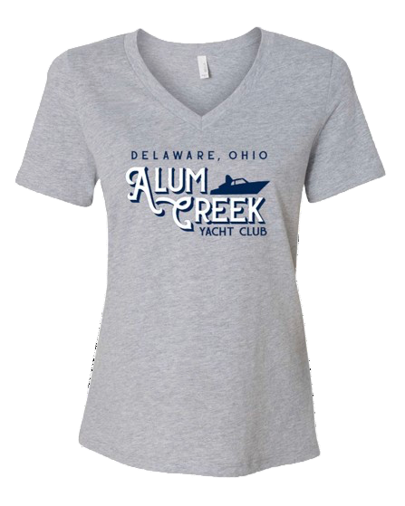 Gray t-shirt with 'Alum Creek Yacht Club' design.