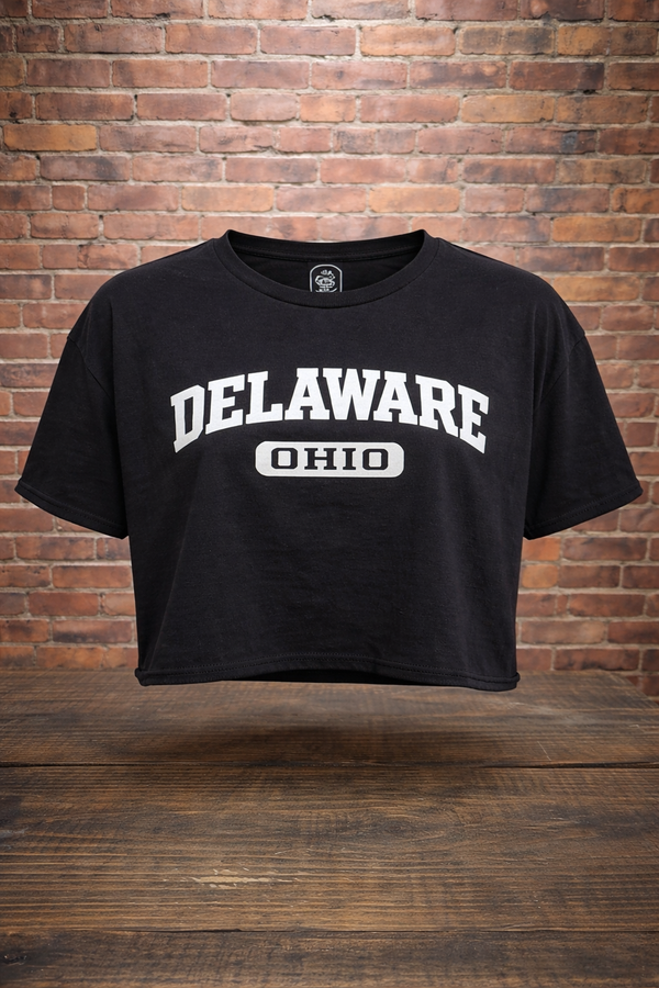 Delaware, Ohio Crop Tee - Clean Cut