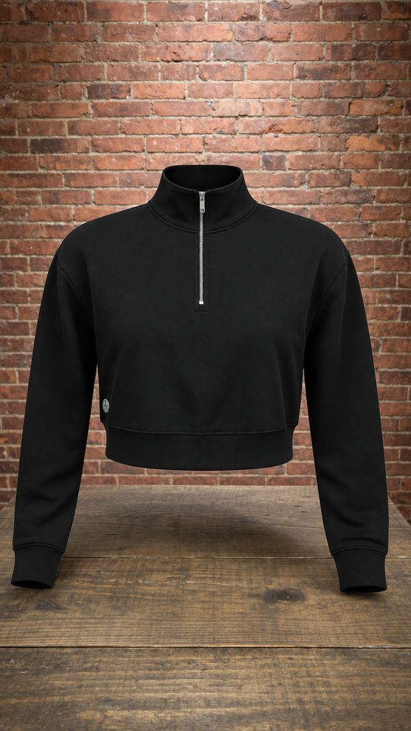 Premium HA 1/4 Zip Crop
