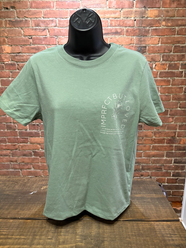 Imprfct But Loved  - Flowers Crop Tee