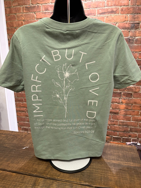 Imprfct But Loved  - Flowers Crop Tee