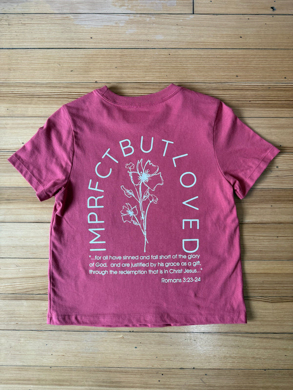 Imprfct But Loved  - Flowers Crop Tee