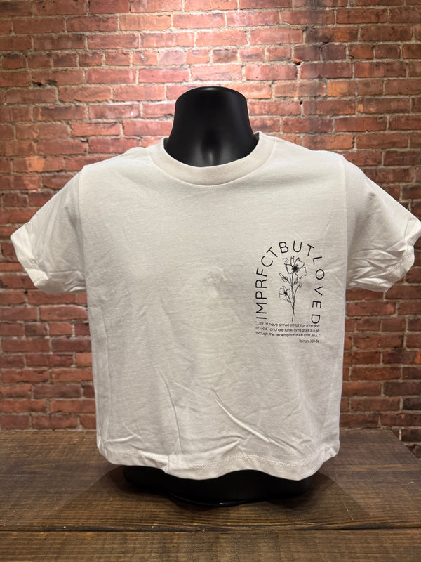 Imprfct But Loved  - Flowers Crop Tee