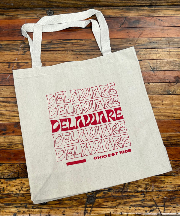 Canvas Tote Bag Delaware, OH est 1808