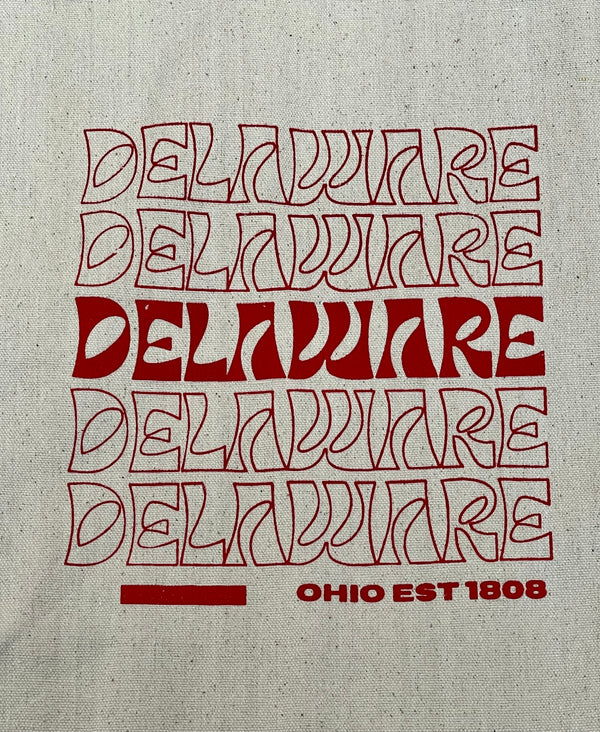 Canvas Tote Bag Delaware, OH est 1808