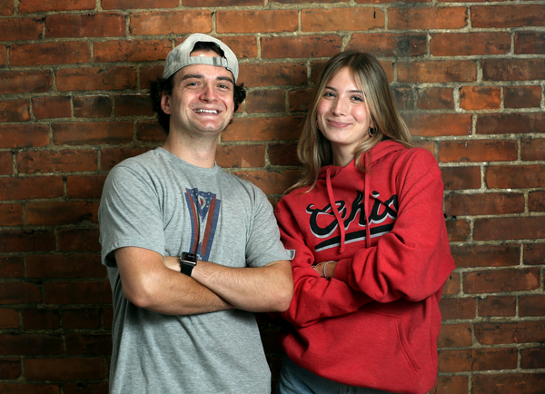 "Two-Tone Ohio Script" Premium Hoodie