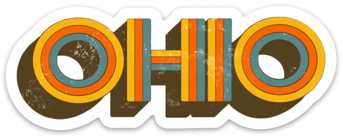 Retro Ohio Sticker – Homestretch Apparel