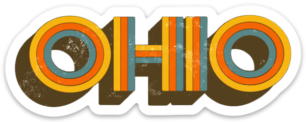 Retro Ohio Sticker
