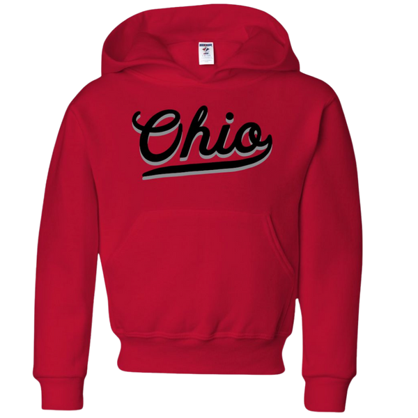 Two-Tone Ohio Script Youth Hoodie